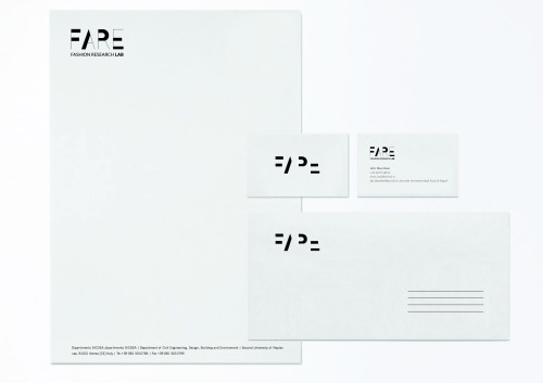 Visual Identity, Logo Design of Fare_Fashion Research Lab. A network of researcher and professionals at the Department DICDEA, Civil Engineering, Design, Building and Environment, Second University of Naples, Italy.